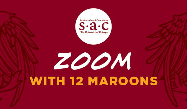 Zoom with 12 Maroons logo with SAC logo